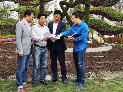 2018年4月，林靖局长现场指导绿雕施工.jpg