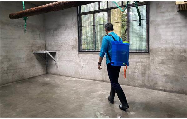 上海动物园饲养员对长臂猿新馆进行“开荒保洁” (3).jpg